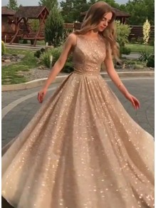 A-Line Sparkle Long Prom Dress Formal Evening Dresses 99501600
