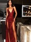 Sexy Sparkle V-Neck Long Prom Dress Formal Evening Dresses 99501613