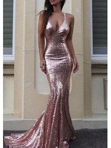 Mermaid Sparkle V-Neck Long Prom Dress Formal Evening Dresses 99501618 Mermaid Sparkle V-Neck Long Prom Dress Formal Evening Dresses 99501618
