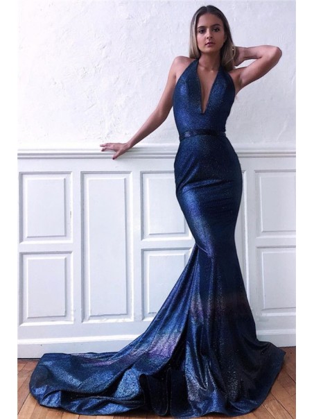 Mermaid V-Neck Long Prom Dress Formal Evening Dresses 99501620