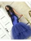 Mermaid V-Neck Sequins Tulle Long Prom Dress Formal Evening Dresses 99501621