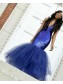 Mermaid V-Neck Sequins Tulle Long Prom Dress Formal Evening Dresses 99501621