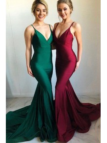 Mermaid V-Neck Long Prom Dress Formal Evening Dresses 99501631