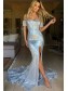 Mermaid Off-the-Shoulder Sparkle Long Prom Dress Formal Evening Dresses 99501632
