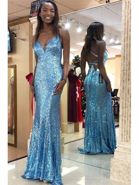 Mermaid Sequins V-Neck Long Prom Dress Formal Evening Dresses 99501640 Mermaid Sequins V-Neck Long Prom Dress Formal Evening Dresses 99501640