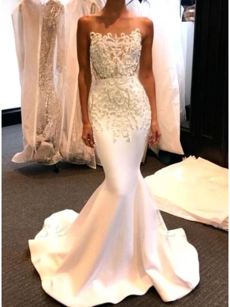 Mermaid Lace Long White Prom Dress Formal Evening Dresses 99501647 Mermaid Lace Long White Prom Dress Formal Evening Dresses 99501647