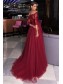 A-Line Lace and Tulle Long Prom Dress Formal Evening Dresses 99501648