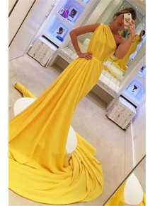 Sheath One-Shoulder Long Prom Dress Formal Evening Dresses 99501650