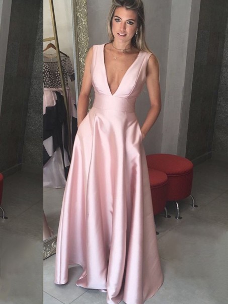 A-Line V-Neck Long Prom Dress Formal Evening Dresses 99501656