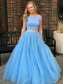 A-Line Two Pieces Beaded Long Prom Dress Formal Evening Dresses 99501667