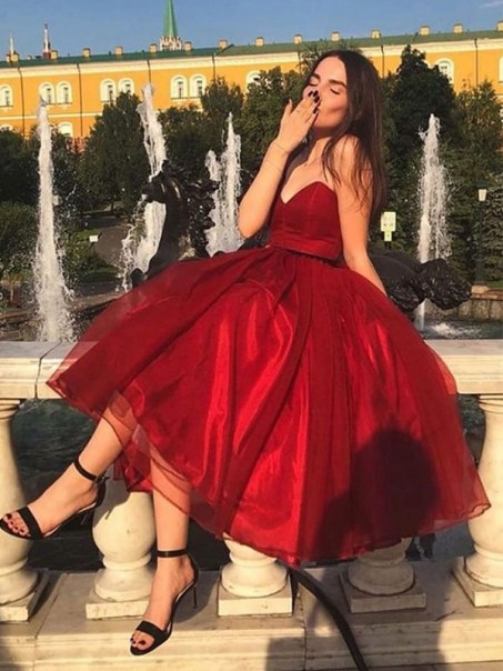 A-Line Sweetheart Red Prom Dress Formal Evening Dresses 99501705