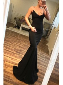Simple Stunning Mermaid Long Black Prom Dress Formal Evening Dresses 99501733