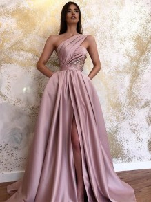 A-Line One-Shoulder Long Prom Dress Formal Evening Dresses 99501737 A-Line One-Shoulder Long Prom Dress Formal Evening Dresses 99501737