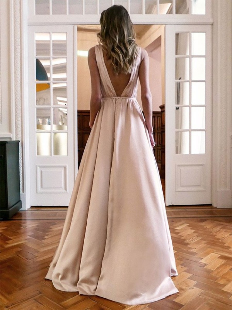Charming V-Neck A-Line Prom Dresses,Long Prom Dresses,Cheap Prom Dresses   cg12422 main image 0