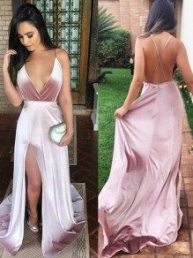 A-Line V-Neck Long Prom Dress Formal Evening Dresses 99501751 A-Line V-Neck Long Prom Dress Formal Evening Dresses 99501751