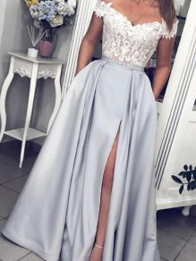 A-Line Lace Off-the-Shoulder Long Prom Dress Formal Evening Dresses 99501754 A-Line Lace Off-the-Shoulder Long Prom Dress Formal Evening Dresses 99501754