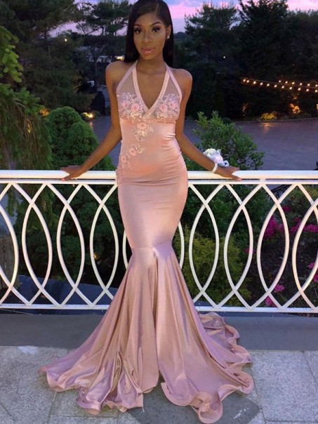 Mermaid V-Neck Long Prom Dress Formal Evening Dresses 99501762