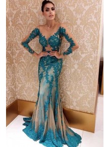 Mermaid Lace Long Sleeves Prom Dress Formal Evening Dresses 99501764 Mermaid Lace Long Sleeves Prom Dress Formal Evening Dresses 99501764
