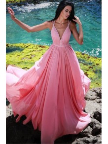 A-Line V-Neck Chiffon Long Prom Dress Formal Evening Dresses 99501768 A-Line V-Neck Chiffon Long Prom Dress Formal Evening Dresses 99501768