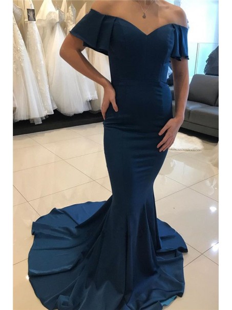 Mermaid Off-the-Shoulder Long Prom Dress Formal Evening Dresses 99501770