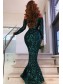 Mermaid Long Sleeves Prom Dress Formal Evening Dresses 99501775