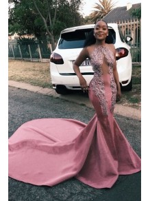 Mermaid Lace Long Pink Prom Dress Formal Evening Dresses 99501778 Mermaid Lace Long Pink Prom Dress Formal Evening Dresses 99501778
