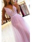 Long Pink Lace Tulle Prom Dress Formal Evening Dresses 99501787 Long Pink Lace Tulle Prom Dress Formal Evening Dresses 99501787