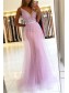 Long Pink Lace Tulle Prom Dress Formal Evening Dresses 99501787 Long Pink Lace Tulle Prom Dress Formal Evening Dresses 99501787