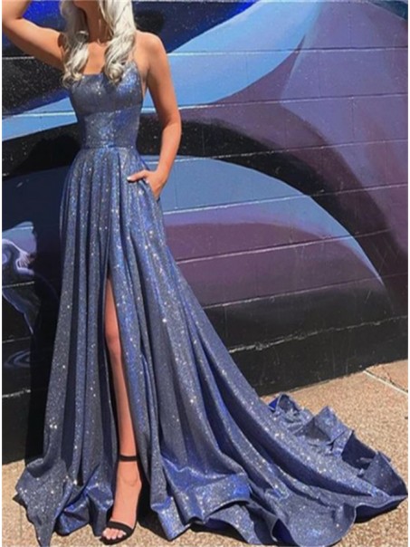 A-Line Sparkle Long Prom Dress Formal Evening Dresses 99501801