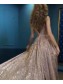 A-Line V-Neck Sequins Long Prom Dress Formal Evening Dresses 99501803