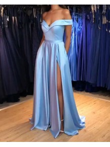 A-Line Off-the-Shoulder Long Prom Dress Formal Evening Dresses 99501808