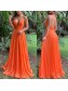A-Line Spaghetti Straps V-Neck Long Prom Dresses Formal Evening Gowns 99501813
