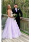 A-Line Lace Tulle V-Neck Long Prom Dresses Formal Evening Gowns 99501822