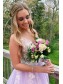 A-Line Lace Tulle V-Neck Long Prom Dresses Formal Evening Gowns 99501822