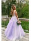 A-Line Lace Tulle V-Neck Long Prom Dresses Formal Evening Gowns 99501822