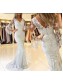 Elegant Mermaid Lace V-Neck Long Prom Formal Evening Gowns Mother of The Bride Dresses 99501824