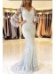 Elegant Mermaid Lace V-Neck Long Prom Formal Evening Gowns Mother of The Bride Dresses 99501824