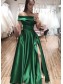 A-Line Off-the-Shoulder Long Prom Dresses Formal Evening Gowns With Pockets 99501826