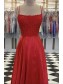 A-Line Spaghetti Straps Lace Long Prom Dresses Formal Evening Gowns 99501827