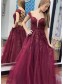 A-Line Lace Off-the-Shoulder Long Prom Dresses Formal Evening Gowns 99501828