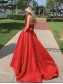 A-Line Spaghetti Straps V-Neck Long Prom Dresses Formal Evening Gowns 99501829