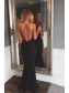 Long Black Lace Spaghetti Straps Prom Dresses Formal Evening Gowns 99501838