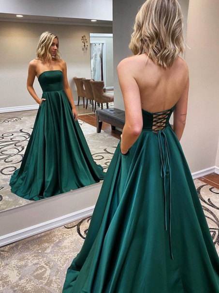 A-Line Strapless Long Prom Dresses Formal Evening Gowns 99501840 A-Line Strapless Long Prom Dresses Formal Evening Gowns 99501840