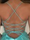 A-Line Spaghetti Straps V-Neck Long Prom Dresses Formal Evening Gowns with Pockets 99501848