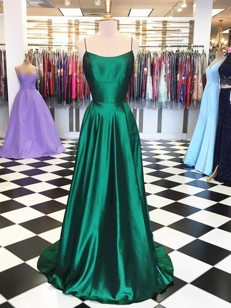 A-Line Spaghetti Straps Long Prom Dresses Formal Evening Gowns 99501855 A-Line Spaghetti Straps Long Prom Dresses Formal Evening Gowns 99501855