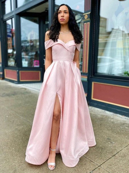 A-Line Off-the-Shoulder Long Prom Dresses Formal Evening Gowns with Pockets 99501860 A-Line Off-the-Shoulder Long Prom Dresses Formal Evening Gowns with Pockets 99501860