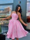 A-Line Strapless Short Prom Dresses Formal Evening Gowns 99501866