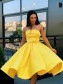 A-Line Strapless Short Prom Dresses Formal Evening Gowns 99501867