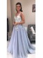 Elegant A-Line Tulle Long Prom Dresses Formal Evening Gowns 99501872