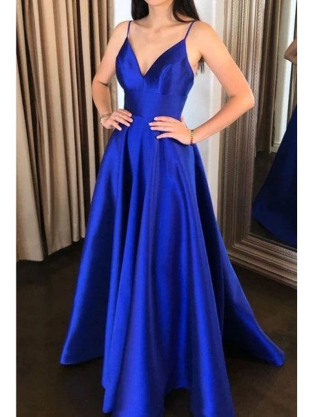 A-Line V-Neck Royal Blue Long Prom Dresses Formal Evening Gowns 99501875 A-Line V-Neck Royal Blue Long Prom Dresses Formal Evening Gowns 99501875